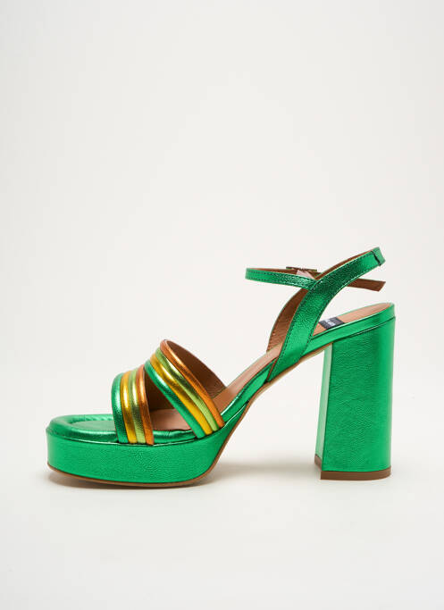 Sandales/Nu pieds vert ANGEL ALARCON pour femme