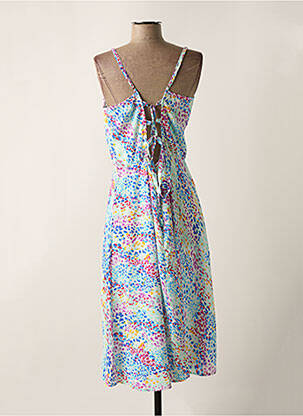Robe longue manches bretelles ajustables manches longues bleu MOLLY BRACKEN femme