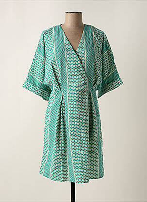 Robe courte manches courtes manches courtes vert VILA femme