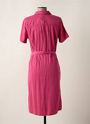Robe mi-longue manches courtes manches courtes rose VILA femme