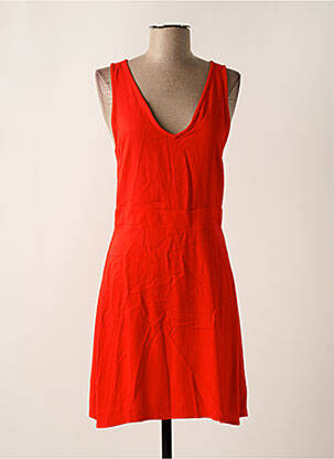 Robe mi-longue sans manche sans manche orange VILA femme