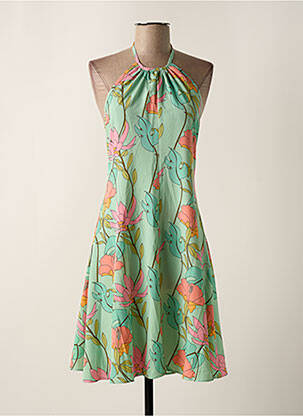 Robe mi-longue coupe évasée sans manche vert MOLLY BRACKEN femme