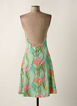 Robe mi-longue imprimé fleurs sans manche vert MOLLY BRACKEN femme