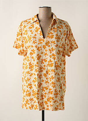Tunique manches courtes tissage crêpe orange TIFFOSI femme