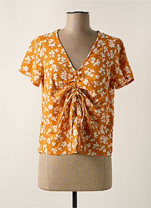 T-shirt col v manches courtes orange TIFFOSI femme