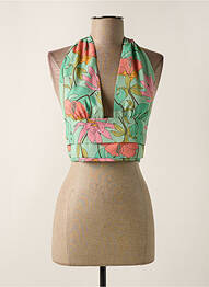 Top col v sans manche vert MOLLY BRACKEN femme