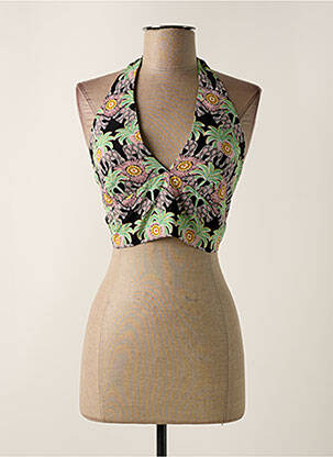 Top col v sans manche noir MOLLY BRACKEN femme