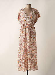 Robe longue manches courtes manches courtes beige B.YOUNG femme