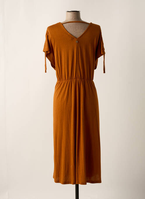 Robe mi-longue orange LOLA ESPELETA pour femme