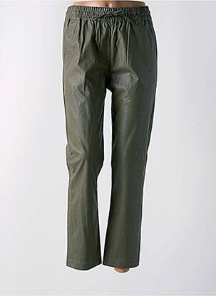 Pantalon droit taille haute taille haute vert B.YOUNG femme