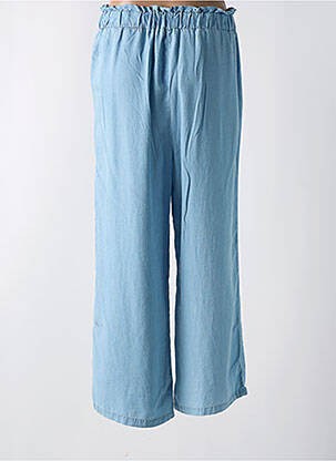 Pantalon large coupe fluide taille haute bleu TIFFOSI femme