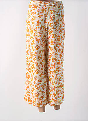 Pantalon 7/8 taille haute taille haute beige TIFFOSI femme