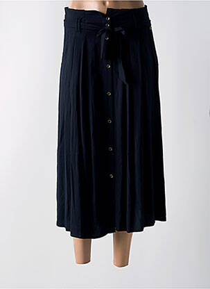 Jupe mi-longue coupe évasée noir DEELUXE femme