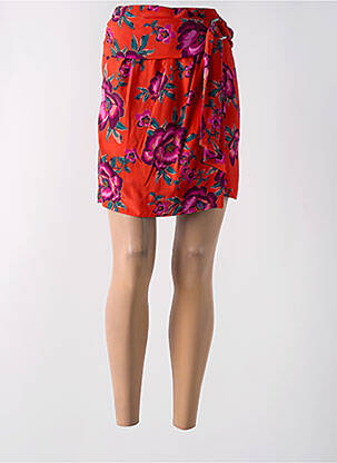 Jupe courte taille à pinces rouge MORGAN femme