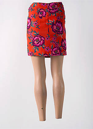 Jupe courte taille à pinces rouge MORGAN femme