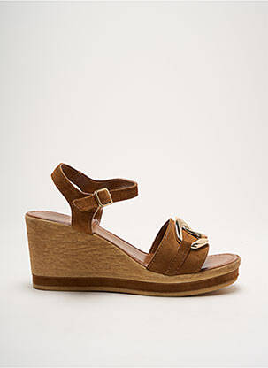 Sandales/nu pieds talon compensé talon de 4 à 6cm marron MARCO TOZZI femme