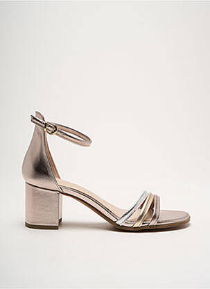 Sandales/nu pieds matière lisse talon de 4 à 6cm or MARCO TOZZI femme