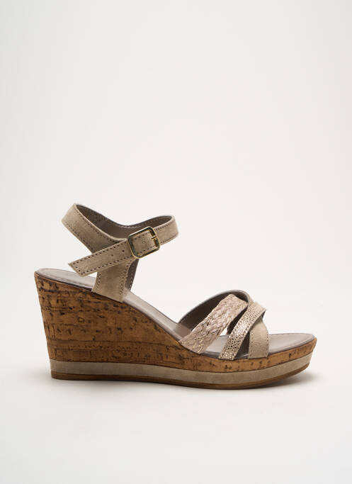 Sandales/nu pieds tissage satiné talon de 4 à 6cm gris MARCO TOZZI femme