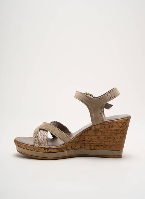 Sandales/nu pieds tissage satiné talon de 4 à 6cm gris MARCO TOZZI femme