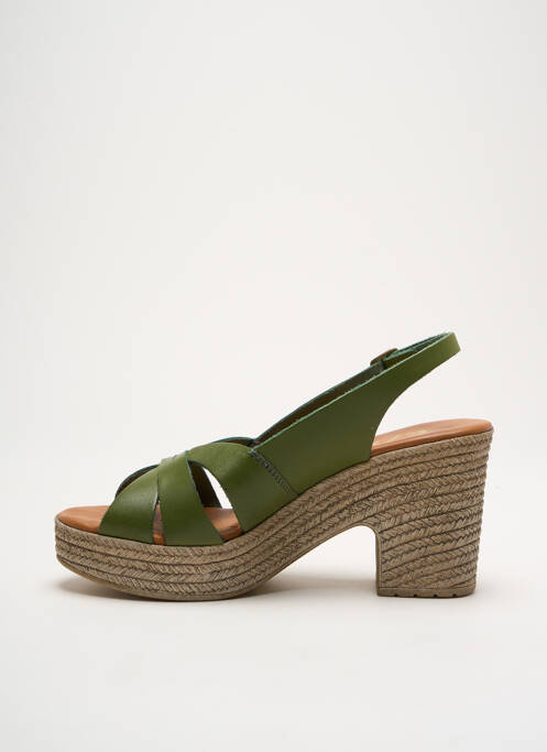 Sandales/Nu pieds vert ELUE PAR NOUS pour femme