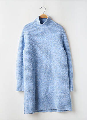 Robe pull coupe droite manches longues bleu ZARA femme