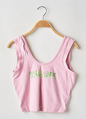 Débardeur sérigraphie sans manche rose GYMSHARK femme