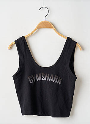 Débardeur sérigraphie sans manche noir GYMSHARK femme