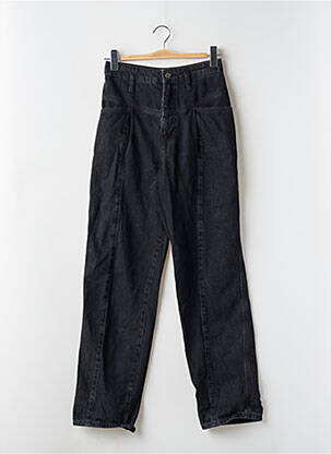 Jeans coupe droite taille haute taille haute noir ZARA femme