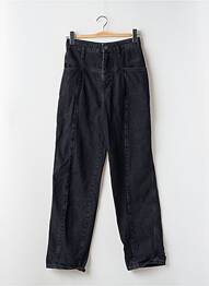 Jeans coupe droite taille haute taille haute noir ZARA femme
