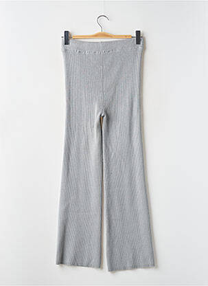 Pantalon flare taille élastique taille haute gris ZARA femme