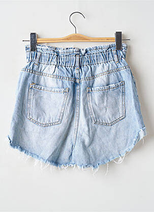 Short tissage denim taille haute bleu SANS MARQUE femme