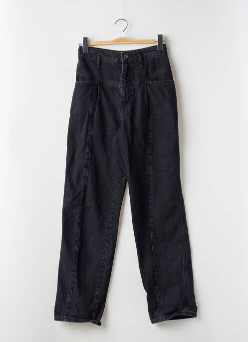 Jeans coupe droite taille haute taille haute noir ZARA femme