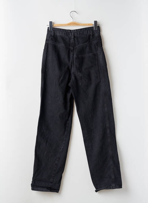 Jeans coupe droite taille haute taille haute noir ZARA femme