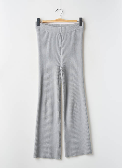 Pantalon flare taille élastique taille haute gris ZARA femme