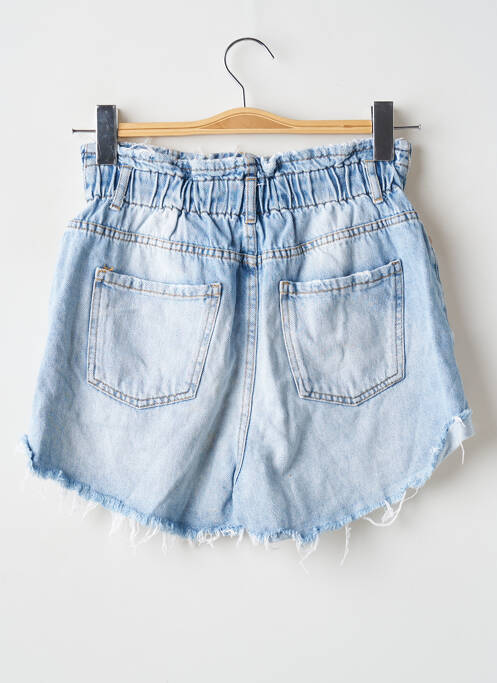 Short tissage denim taille haute bleu SANS MARQUE femme