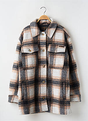 Manteau long manches longues sans capuche beige SUPERDRY homme