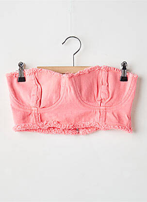 Top coupe cintrée sans manche rose PRETTY LITTLE THING femme