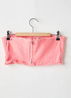 Top coupe cintrée sans manche rose PRETTY LITTLE THING femme