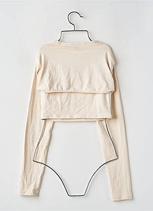 Twin-set col carré beige BOOHOO femme