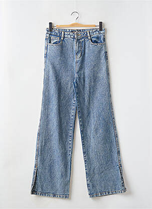Jeans coupe large  taille haute bleu BOOHOO femme