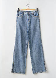 Jeans coupe large  taille haute bleu BOOHOO femme