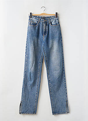Jeans coupe droite taille haute taille haute bleu PRETTY LITTLE THING femme