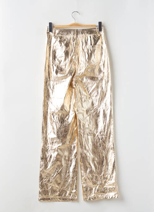 Pantalon large or BOOHOO pour femme