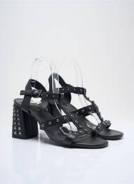 Sandales/nu pieds matière lisse talon de 7 à 9cm noir GEOX femme