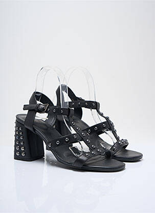 Sandales/nu pieds matière lisse talon de 7 à 9cm noir GEOX femme