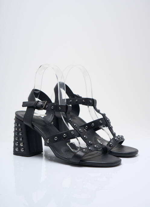Sandales/nu pieds matière lisse talon de 7 à 9cm noir GEOX femme