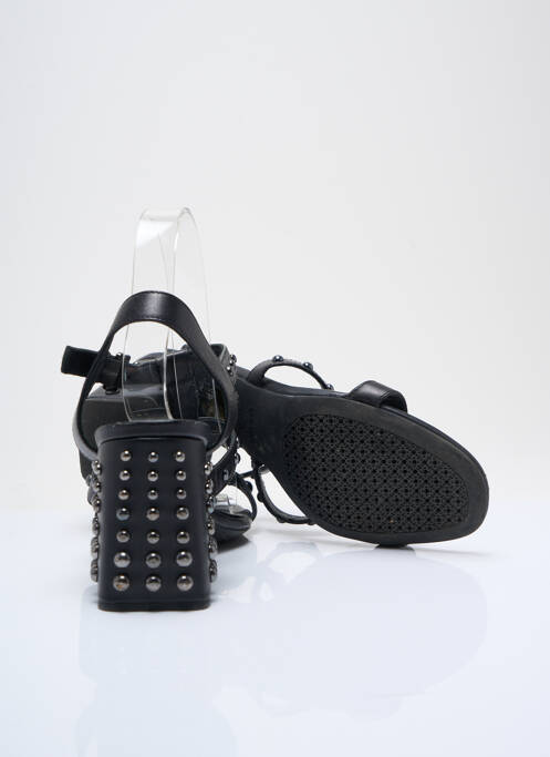 Sandales/nu pieds matière lisse talon de 7 à 9cm noir GEOX femme