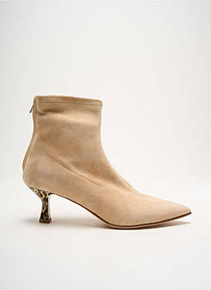 Bottines/boots bout pointu talon de 4 à 6cm beige FRU.IT femme