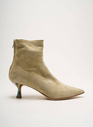 Bottines/boots bout pointu talon de 4 à 6cm beige FRU.IT femme