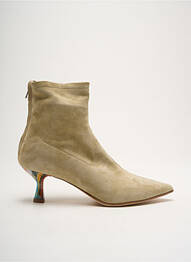 Bottines/boots bout pointu talon de 4 à 6cm beige FRU.IT femme